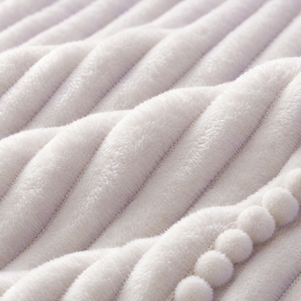 Close-up of the plush ribbed faux-fur texture